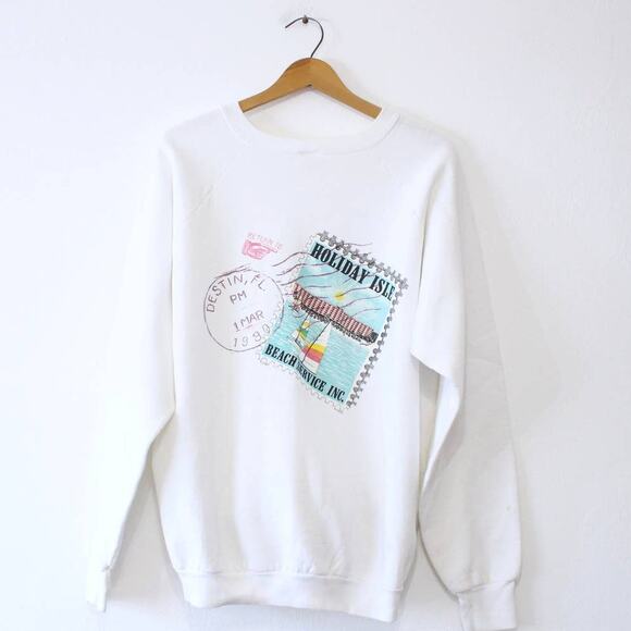 Vintage Holiday Isle Destin Florida Sweatshirt XXL 2X - Picture 1 of 6